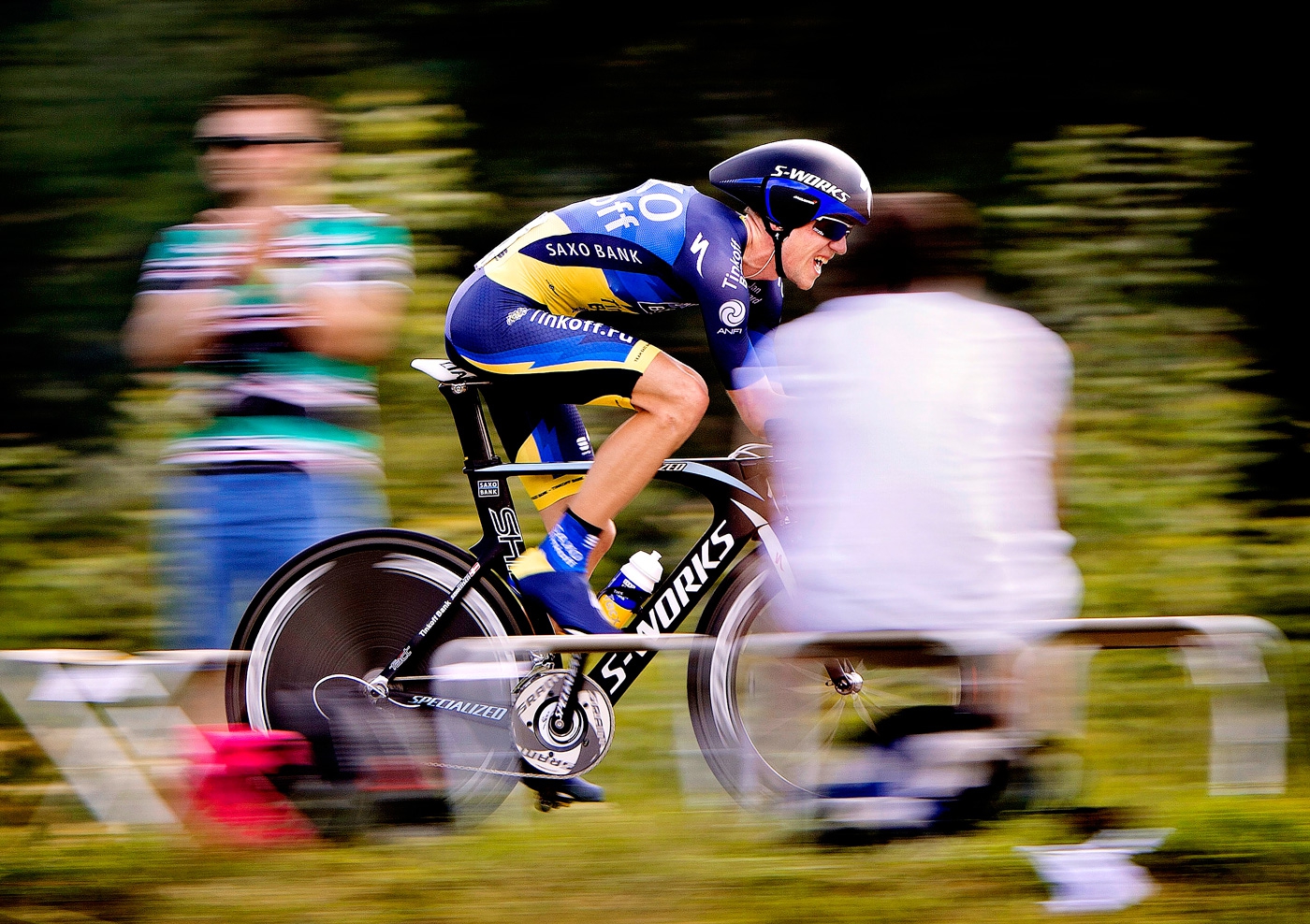 Chris Anker Sørensen på enkeltstart under Tour de France